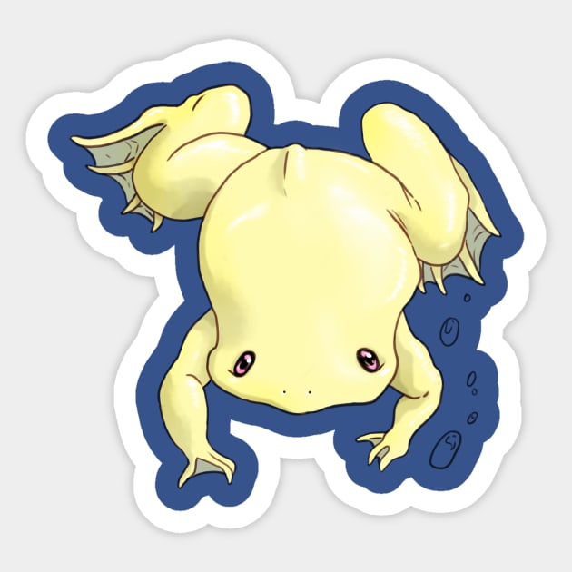 Platanna (Xenopus laevis) - Albino Sticker by Furia And Mimma